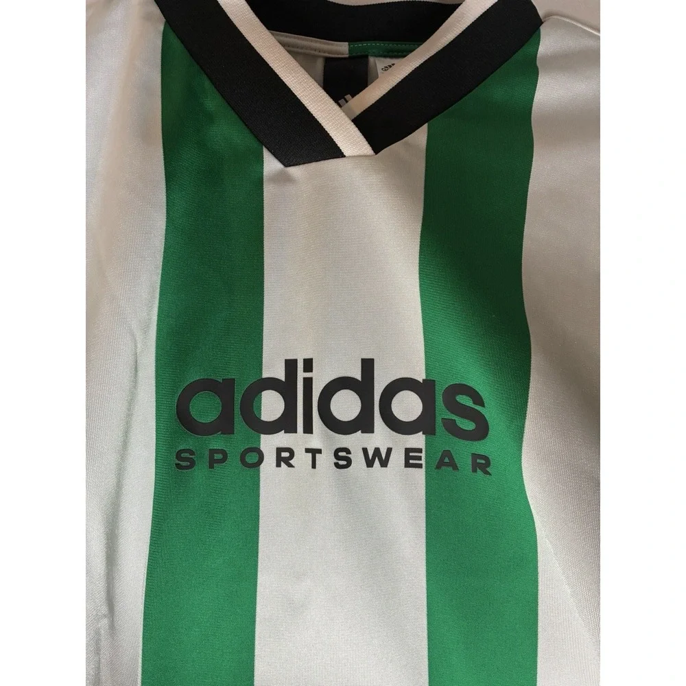 adidas Tiro Colorblock Crop Tee With Letter Logo Print And Stripe Detail, M - Picture 2 of 6